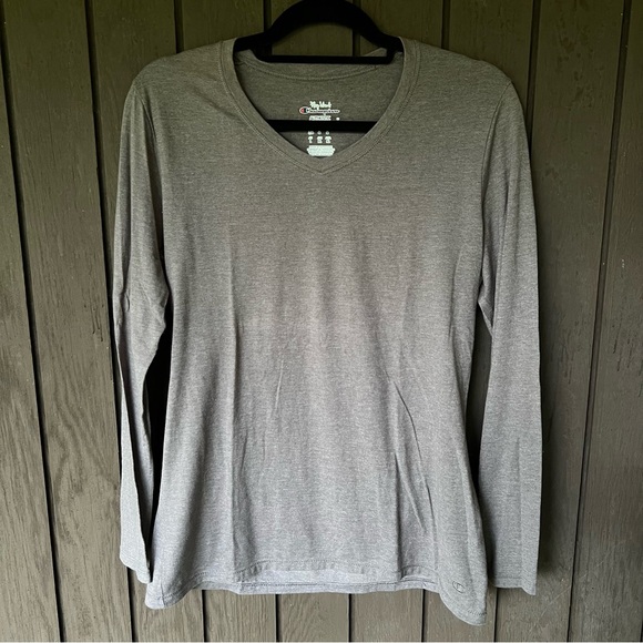 Champion Women’s Long Sleeve V-Neck Shirt - Picture 1 of 4